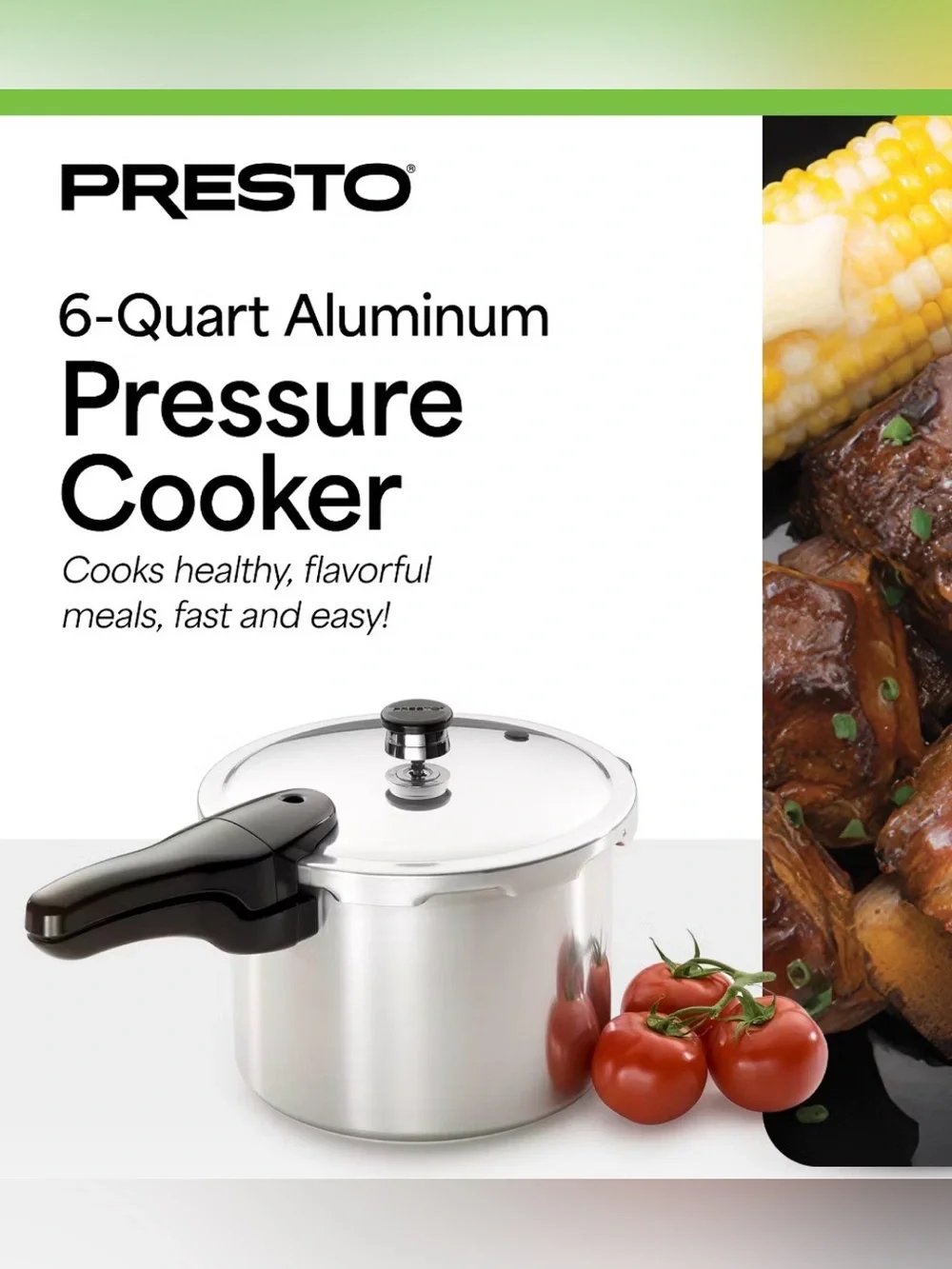 Presto 6 Quart Aluminum Pressure Cooker